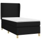 vidaXL Cama box spring con colchón tela negro 80x200 cm vidaXL Cama box spring con colchón tela negro 80x200 cm