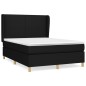 vidaXL Cama box spring con colchón tela negro 140x200 cm vidaXL Cama box spring con colchón tela negro 140x200 cm