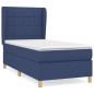 vidaXL Cama box spring con colchón tela azul 100x200 cm vidaXL Cama box spring con colchón tela azul 100x200 cm