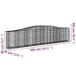 vidaXL Cestas de gaviones 9 uds forma de arco hierro 400x30x80/100 cm vidaXL Cestas de gaviones 9 uds forma de arco hierro 400x30x80/100 cm