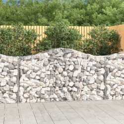 vidaXL Cestas de gaviones 11 uds forma de arco hierro 200x50x100/120cm