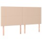 vidaXL Cama box spring con colchón cuero sintético capuchino 160x200cm
