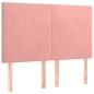 vidaXL Cama box spring con colchón terciopelo rosa 140x190 cm