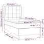 vidaXL Cama box spring con colchón terciopelo azul oscuro 80x200 cm vidaXL Cama box spring con colchón terciopelo azul oscuro 80x200 cm