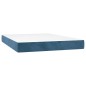 vidaXL Cama box spring con colchón terciopelo azul oscuro 140x190 cm vidaXL Cama box spring con colchón terciopelo azul oscuro 140x190 cm