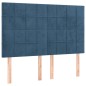 vidaXL Cama box spring con colchón terciopelo azul oscuro 140x190 cm vidaXL Cama box spring con colchón terciopelo azul oscuro 140x190 cm