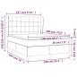 vidaXL Cama box spring con colchón terciopelo azul oscuro 140x190 cm vidaXL Cama box spring con colchón terciopelo azul oscuro 140x190 cm