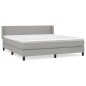 vidaXL Cama box spring con colchón tela gris claro 180x200 cm vidaXL Cama box spring con colchón tela gris claro 180x200 cm