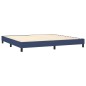 vidaXL Cama box spring con colchón tela azul 200x200 cm