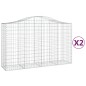vidaXL Cestas de gaviones 2 uds forma de arco hierro 200x50x120/140 cm vidaXL Cestas de gaviones 2 uds forma de arco hierro 200x50x120/140 cm