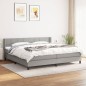 vidaXL Cama box spring con colchón tela gris claro 200x200 cm vidaXL Cama box spring con colchón tela gris claro 200x200 cm