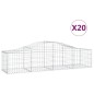 vidaXL Cestas de gaviones 20 uds forma de arco hierro 200x50x40/60 cm vidaXL Cestas de gaviones 20 uds forma de arco hierro 200x50x40/60 cm