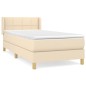 vidaXL Cama box spring con colchón tela color crema 90x200 cm vidaXL Cama box spring con colchón tela color crema 90x200 cm