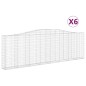 vidaXL Cestas de gaviones 6 uds forma de arco hierro 400x30x120/140 cm vidaXL Cestas de gaviones 6 uds forma de arco hierro 400x30x120/140 cm
