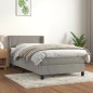 vidaXL Cama box spring con colchón terciopelo gris claro 80x200 cm vidaXL Cama box spring con colchón terciopelo gris claro 80x200 cm