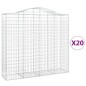 vidaXL Cestas gaviones 20 uds forma de arco hierro 200x50x180/200 cm vidaXL Cestas gaviones 20 uds forma de arco hierro 200x50x180/200 cm