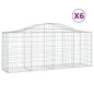 vidaXL Cestas de gaviones 6 uds forma de arco hierro 200x50x80/100 cm vidaXL Cestas de gaviones 6 uds forma de arco hierro 200x50x80/100 cm