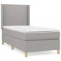 vidaXL Cama box spring con colchón tela gris claro 90x200 cm vidaXL Cama box spring con colchón tela gris claro 90x200 cm