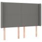 vidaXL Cama box spring con colchón tela gris oscuro 140x200 cm