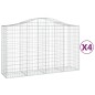 vidaXL Cestas de gaviones 4 uds forma de arco hierro 200x50x120/140 cm vidaXL Cestas de gaviones 4 uds forma de arco hierro 200x50x120/140 cm