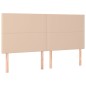 vidaXL Cama box spring con colchón cuero sintético capuchino 160x200cm vidaXL Cama box spring con colchón cuero sintético capuchino 160x200cm