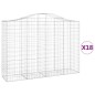 vidaXL Cestas gaviones 18 uds forma de arco hierro 200x50x140/160 cm vidaXL Cestas gaviones 18 uds forma de arco hierro 200x50x140/160 cm