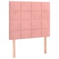 vidaXL Cama box spring con colchón terciopelo rosa 90x200 cm vidaXL Cama box spring con colchón terciopelo rosa 90x200 cm
