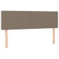 vidaXL Cama box spring con colchón LED tela gris taupe 140x190 cm vidaXL Cama box spring con colchón LED tela gris taupe 140x190 cm