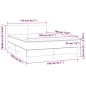 vidaXL Cama box spring con colchón LED tela gris taupe 140x190 cm vidaXL Cama box spring con colchón LED tela gris taupe 140x190 cm