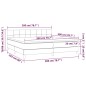 vidaXL Cama box spring con colchón tela y LED gris claro 200x200 cm vidaXL Cama box spring con colchón tela y LED gris claro 200x200 cm