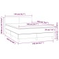 vidaXL Cama box spring con colchón LED tela marrón oscuro 140x200 cm vidaXL Cama box spring con colchón LED tela marrón oscuro 140x200 cm