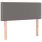 vidaXL Cama box spring y colchón LED cuero sintético gris 90x200 cm vidaXL Cama box spring y colchón LED cuero sintético gris 90x200 cm