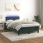 vidaXL Cama box spring colchón y LED terciopelo verde oscuro 120x200cm vidaXL Cama box spring colchón y LED terciopelo verde oscuro 120x200cm