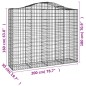 vidaXL Cestas gaviones 10 uds forma de arco hierro 200x50x160/180 cm vidaXL Cestas gaviones 10 uds forma de arco hierro 200x50x160/180 cm