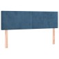 vidaXL Cama box spring colchón y LED terciopelo azul oscuro 140x190 cm vidaXL Cama box spring colchón y LED terciopelo azul oscuro 140x190 cm