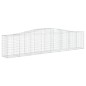 vidaXL Cestas de gaviones 5 uds forma de arco hierro 400x50x80/100 cm vidaXL Cestas de gaviones 5 uds forma de arco hierro 400x50x80/100 cm