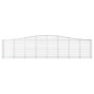 vidaXL Cestas de gaviones 5 uds forma de arco hierro 400x50x80/100 cm vidaXL Cestas de gaviones 5 uds forma de arco hierro 400x50x80/100 cm