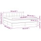 vidaXL Cama box spring colchón y LED terciopelo rosa 160x200 cm vidaXL Cama box spring colchón y LED terciopelo rosa 160x200 cm