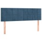 vidaXL Cama box spring colchón y LED terciopelo azul oscuro 140x200 cm vidaXL Cama box spring colchón y LED terciopelo azul oscuro 140x200 cm