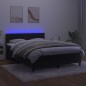 vidaXL Cama box spring colchón y LED terciopelo negro 140x190 cm vidaXL Cama box spring colchón y LED terciopelo negro 140x190 cm
