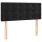 vidaXL Cama box spring colchón y LED terciopelo negro 90x190 cm