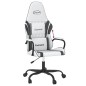 vidaXL Silla gaming cuero sintético blanco y negro vidaXL Silla gaming cuero sintético blanco y negro