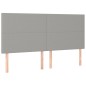 vidaXL Cama box spring colchón y luces LED tela gris claro 180x200 cm