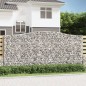 vidaXL Cestas de gaviones 5 uds forma de arco hierro 400x30x180/200 cm