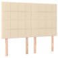 vidaXL Cama box spring colchón y luces LED tela crema 140x200 cm vidaXL Cama box spring colchón y luces LED tela crema 140x200 cm