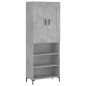 vidaXL Aparador alto madera contrachapada gris hormigón 69,5x34x180 cm vidaXL Aparador alto madera contrachapada gris hormigón 69,5x34x180 cm