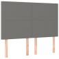 vidaXL Cama box spring colchón y luces LED tela gris oscuro 140x190 cm vidaXL Cama box spring colchón y luces LED tela gris oscuro 140x190 cm