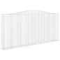vidaXL Cestas de gaviones 5 uds forma de arco hierro 400x30x180/200 cm