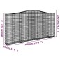 vidaXL Cestas de gaviones 5 uds forma de arco hierro 400x30x180/200 cm