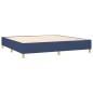 vidaXL Cama box spring colchón y luces LED tela azul 200x200 cm vidaXL Cama box spring colchón y luces LED tela azul 200x200 cm